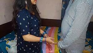 newly married indian couple bangs hard after office all night