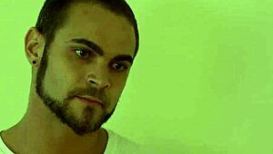 Spex shemale gets doggystyled in stockings before cumshot.