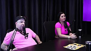 Angry Teen in Sheer Red Lingerie Confronts Man