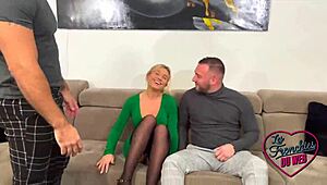 Miss Alice uses her big tits and assets to seduce in a group fuck with blondes and milfs