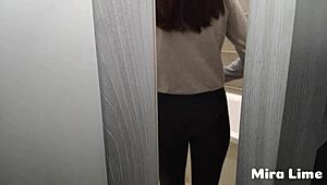 caught a girl getting dressed in the bathroom and couldn't resist fucking her