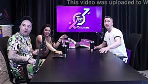 His Fetish is Watching Wife with Another Man, Gustavo Asbach in Sheer Red.