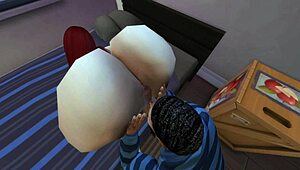 Black Man Fucks Redhead White Woman in Her Room