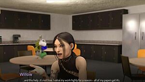 Bound character in anime hentai game