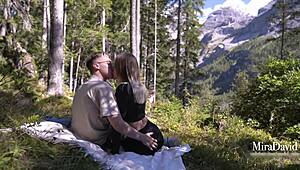 wild outdoor fuck in Swiss Alps with MiraDavid, oh yeah!