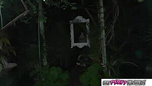 pranked and fucked in the park by my hot petite stepsis mackenzie mace, deepthroat and all