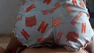 she tracks her pussy onto his cock in missionary position outdoors at flakael