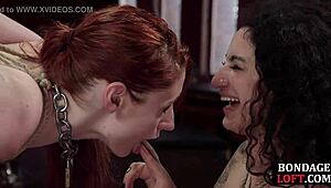 Busty bondage subs take dick domination in a wild trio