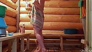 babe washing body while fingering her tight pussy solo! 💦