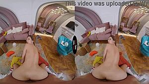 blonde with big tits and shaved pussy in pov taboo scene