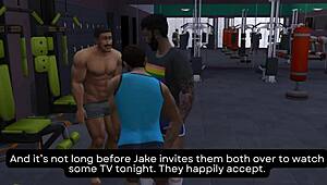 owen and jake fuck the new neighbor couple in gym foursome