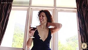 blowjob challenge day 7 basic level in theory of sex club with cum in mouth.