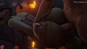 Sombra Bent Over In Intense Doggystyle Fucking On The Floor