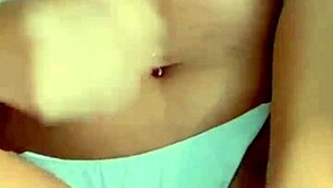 sensual thick woman explores body