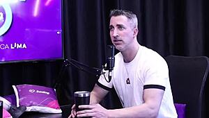 His Fetish is Watching Wife with Another Man, Gustavo Asbach in Sheer Red.