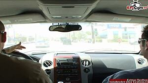 Yo, this blonde teen 18+ with big natural tits is banging a stranger guy! 😍