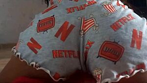 she tracks her pussy onto his cock in missionary position outdoors at flakael