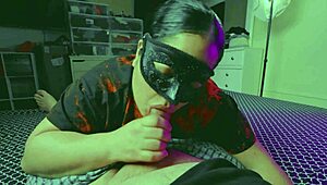 Caught Watching BBW Blowjob with Cum Load