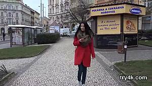 erotic cutie sucks cock in pov and gets pink snatch shagged hard