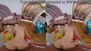 blonde with big tits and shaved pussy in pov taboo scene