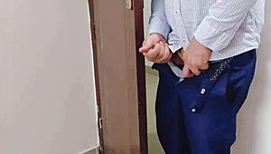 saw my stepmom with a broom in her pussy, so i fucked her hard, oops