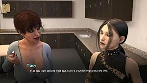 Bound character in anime hentai game