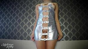 Mysteriouskathy shows off mini dresses on YouTube