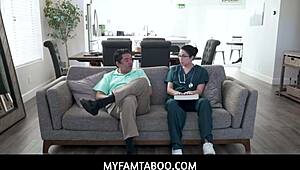 Alex Coal as horny teen student fucks her old family friend