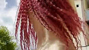 i shave my redhead pussy in the shower after pool