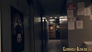 Gloryhole Babe Takes Big Black Cock and Gets Creampied