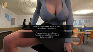 Bound character in anime hentai game