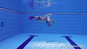 uhh, proklova strips bikini n swims underwater