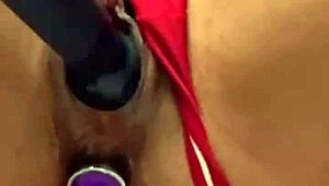 sensual thick woman explores body