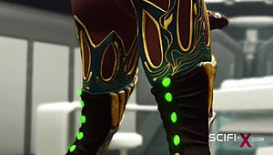 A Hot Horny Girl Gets Fucked By 3d Dickgirl In A Spaceship?