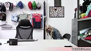 cute lilly bell gets caught shoplifting and punished hard by burglar