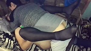 so, my girlfriend, this latina chick, begged me to record us banging missionary style on my phone.