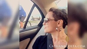 blonde milf misses teacher eating her big ass on beach!