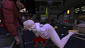 M35 in a 3D game with bondage and outdoor elements.