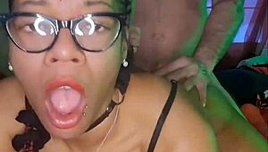 Riding my master hard, then bending over until he pounds my holes and cums on my face.