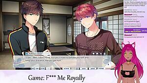 Vtuber navigates F Me Royally part 4 with anime kisses