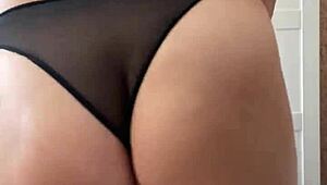 Look at my hot stepmom showing off her wet pussy and ass