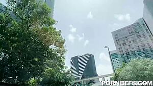 Day off with allie addison and eden west blowing nicky rebel