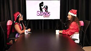 jujube delícia in sheer red lingerie for christmas special