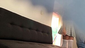 Miranda's study break turns into steamy encounter with the neighbor