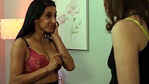 busty lesbian facesitting hot chat mate in interracial pussy licking lingerie fishnets petite 18+ brunette.