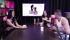 bia hot is sucking that toy dick, showing off her blowjob skills, and then flashing her tits when she gets excited.