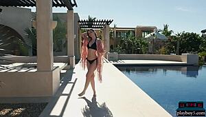 petite canadian milf strips bikini to reveal flawless curves