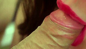 Sensual Sloppy Blowjob Close Up with Cum Play 😍