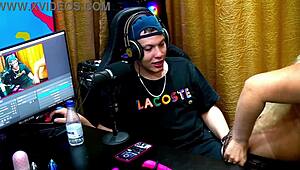 andressa sanchez got sensual with ruan, sticking her ass at the camera and pulling out his cock in the outdoor barraco podcast