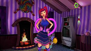 Zuzu acting as the bitch character in the game